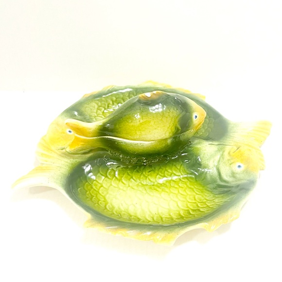 Vintage italy colorful fish shaped ceramic serving platte - Picture 3 of 6
